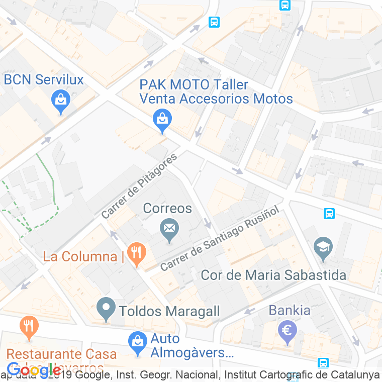 Código Postal calle Euclides en Barcelona