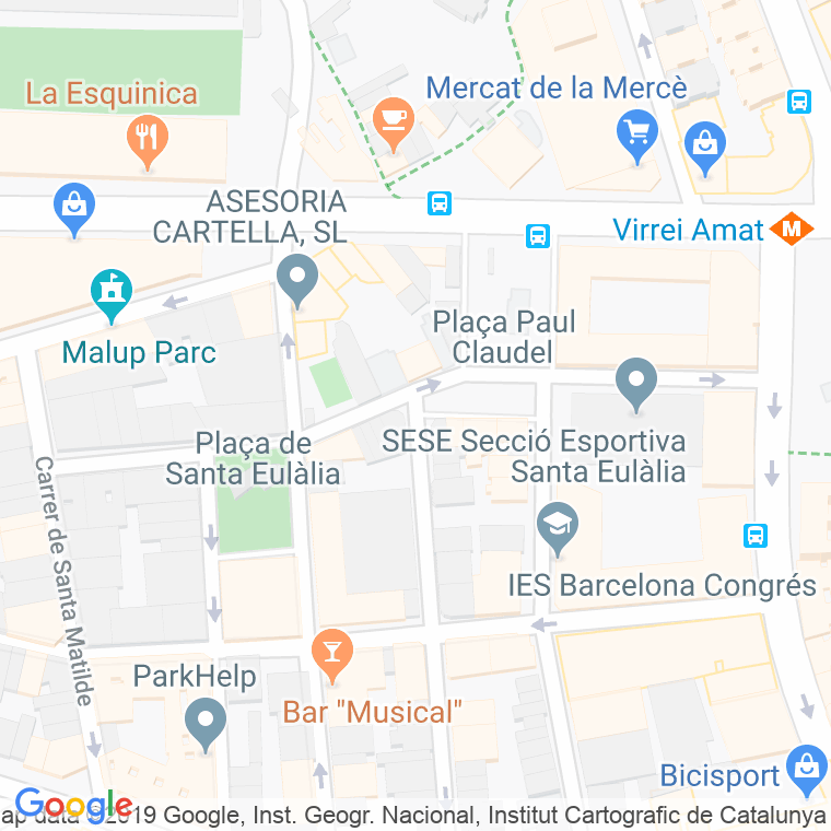 Código Postal calle Paul Claudel, plaça en Barcelona
