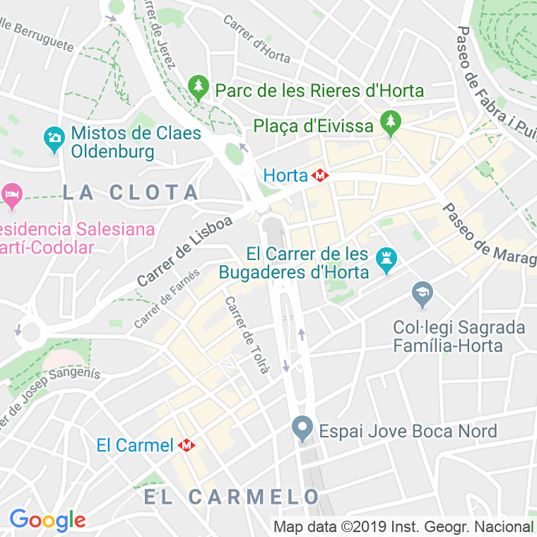 Código Postal calle Dante Alighieri en Barcelona