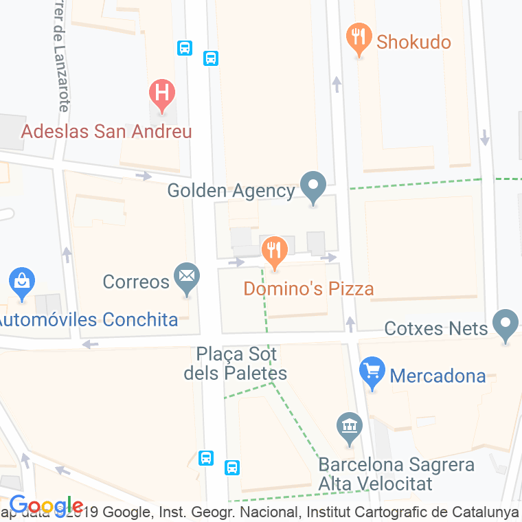 Código Postal calle Guardiola, passatge en Barcelona