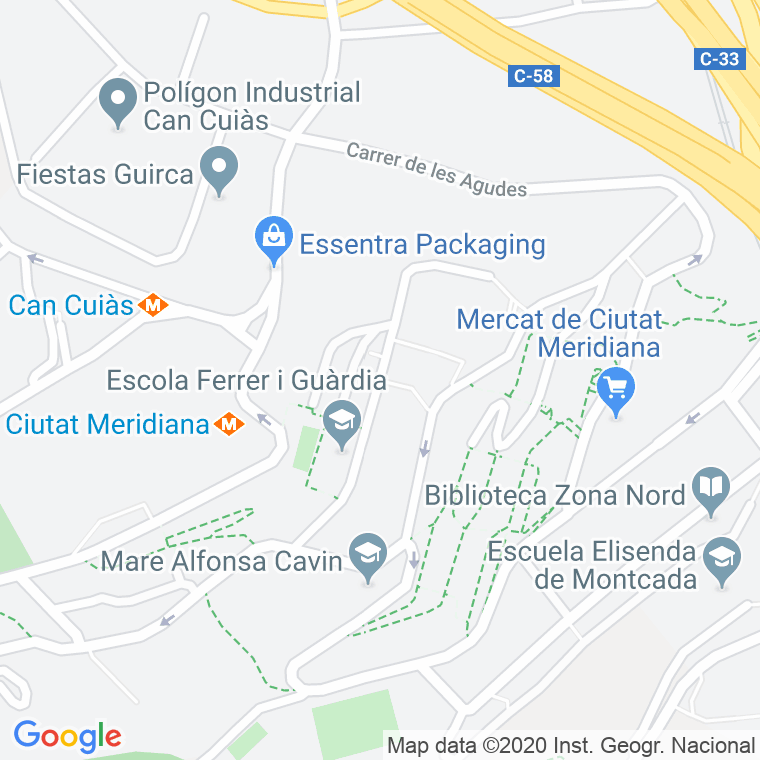 Código Postal calle Pedraforca, De, placeta en Barcelona