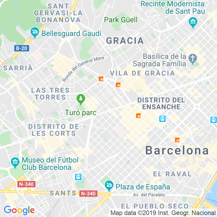 Código Postal calle Muntaner   (Impares Del 85 Al 225)  (Pares Del 94 Al 222) en Barcelona