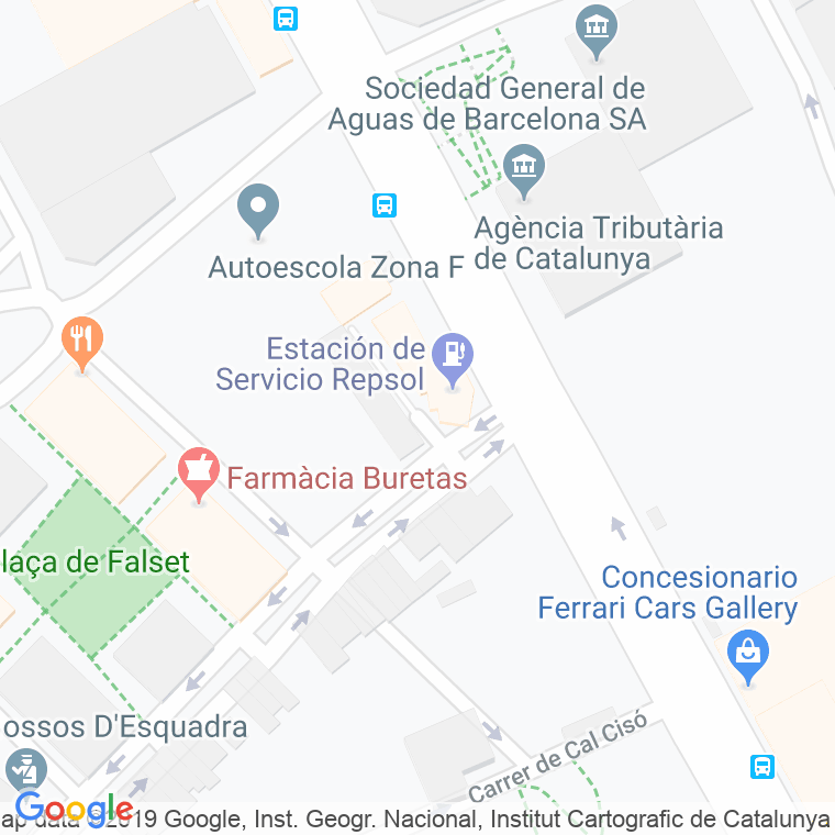 Código Postal calle Colonia Bausili en Barcelona