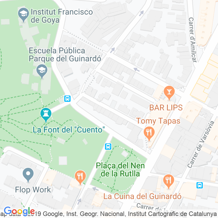Código Postal calle Alt Del Turo, passatge en Barcelona