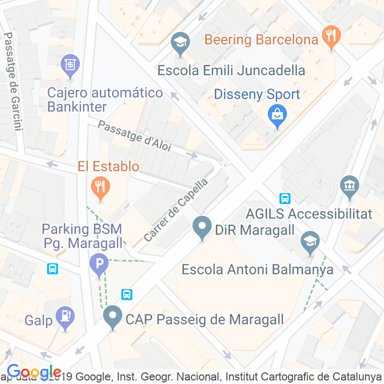 Código Postal calle Capella en Barcelona