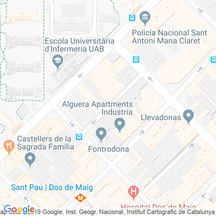 Código Postal calle Dos De Maig, passatge (Impares Del 1 Al Final)  (Pares Del 2 Al Final) en Barcelona