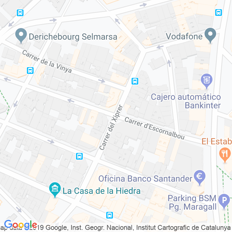 Código Postal calle Xiprer   (Impares Del 1 Al Final)  (Pares Del 2 Al Final) en Barcelona