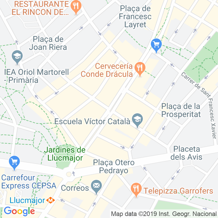 Código Postal calle Font D'en Canyelles   (Impares Del 61 Al Final)  (Pares Del 60 Al Final) en Barcelona