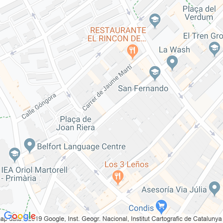 Código Postal calle Joan Riera en Barcelona