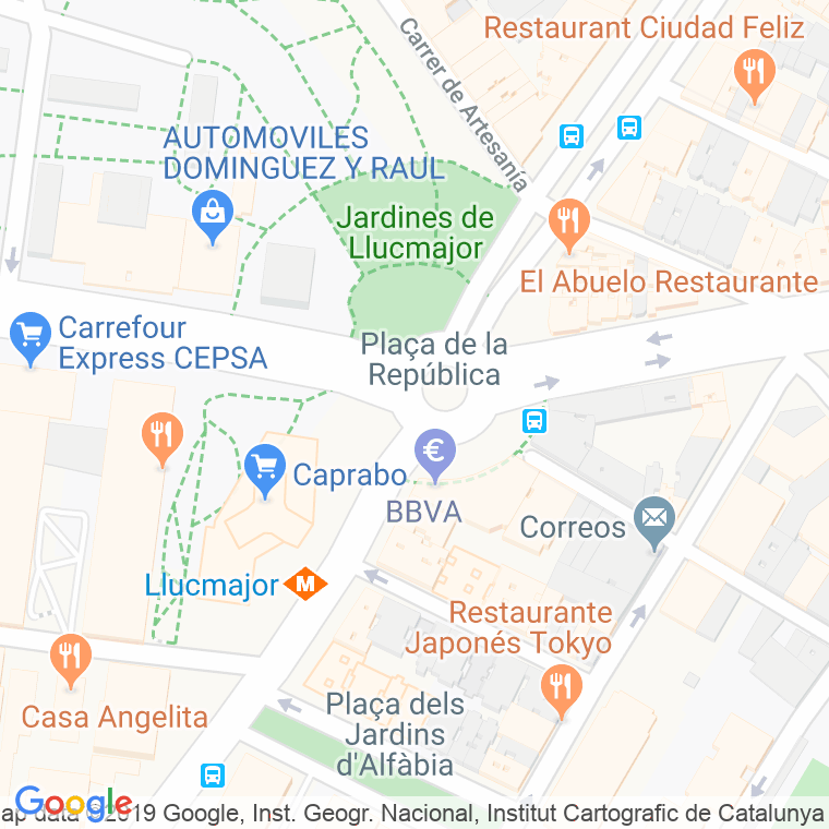 Código Postal calle Llucmajor, plaça (Impares Del 1 Al 1)  (Pares Del 2 Al 2) en Barcelona