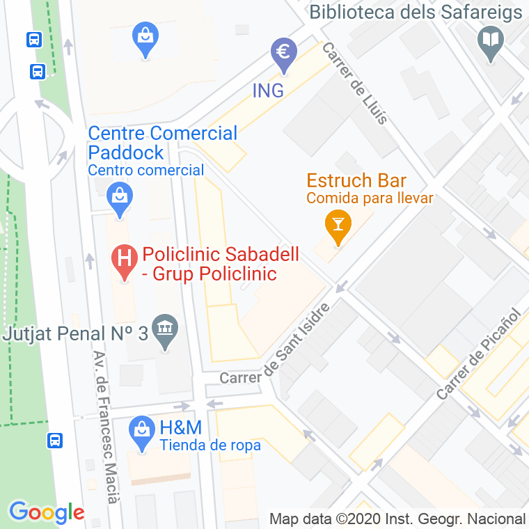 Código Postal calle Lluis Casassas, De, plaça en Barcelona