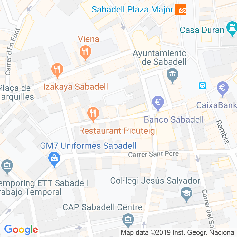 Código Postal calle Advocat Cirera en Sabadell