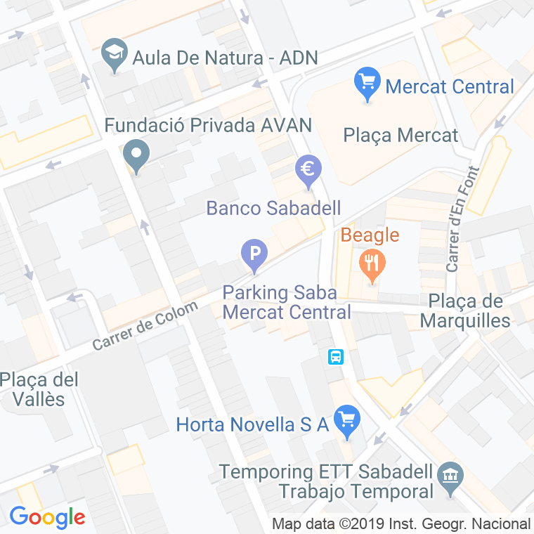 Código Postal calle Colom en Sabadell