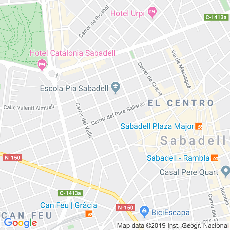 Código Postal calle Pare Sallares en Sabadell