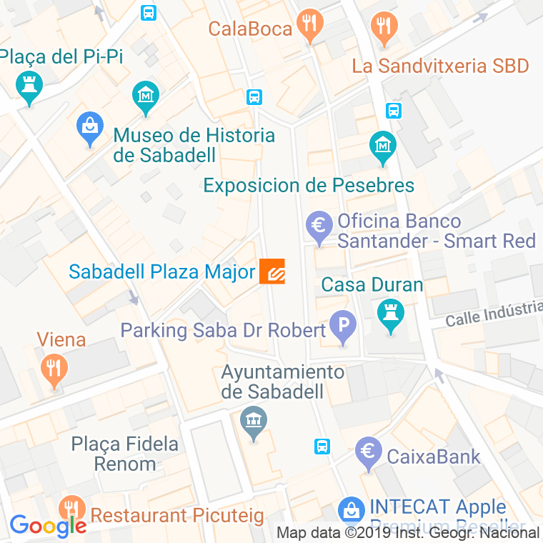 Código Postal calle Plaça Major, De La, passeig (Impares Del 1 Al Final) en Sabadell