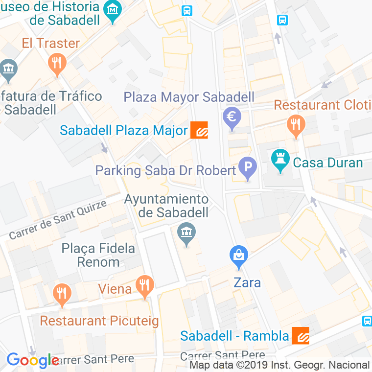 Código Postal calle Raco Del Campanar, plaça en Sabadell