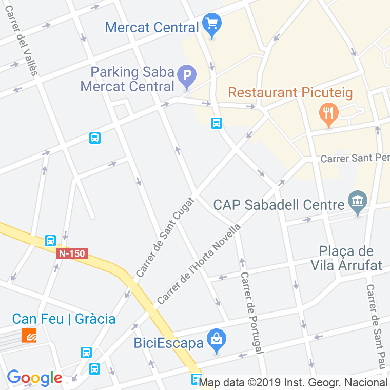 Código Postal calle Sant Cugat en Sabadell