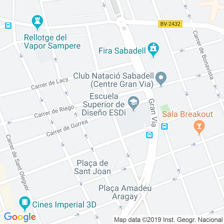 Código Postal calle Blasco De Garay en Sabadell