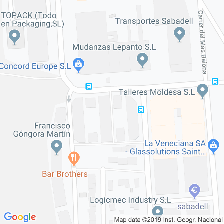 Código Postal calle Ca N'hereu, plaça en Sabadell