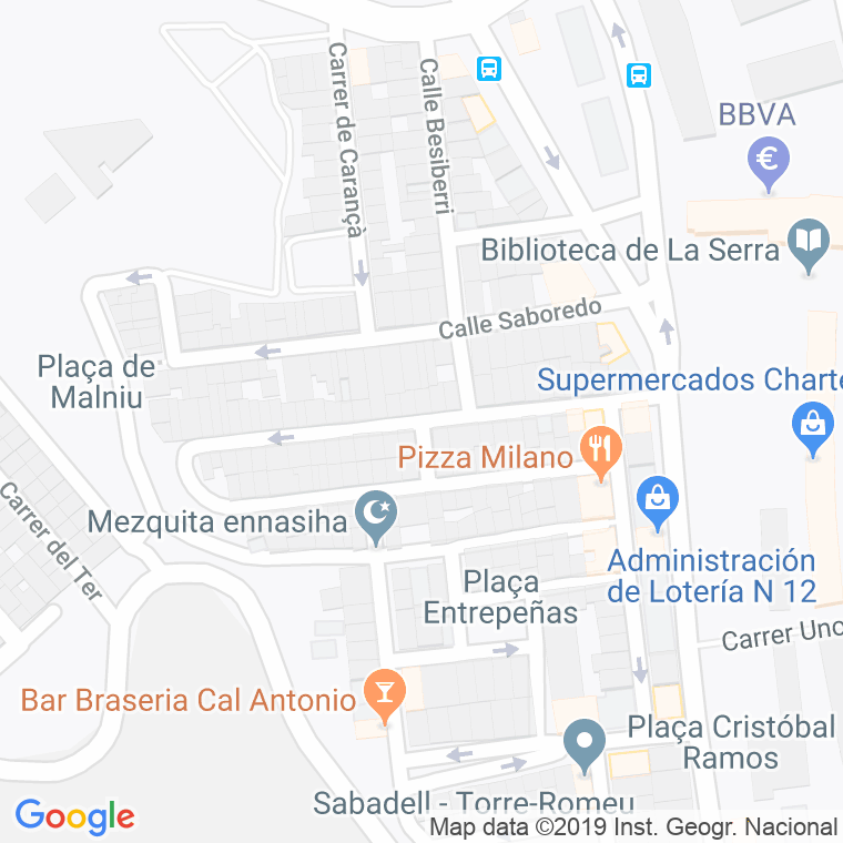 Código Postal calle Cavallers en Sabadell