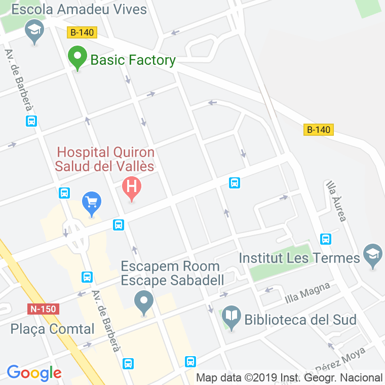 Código Postal calle Rubio I Ors, passeig (Pares Del 2 Al Final) en Sabadell