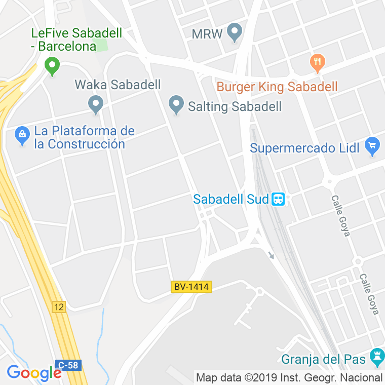 Código Postal calle Bernat Metge en Sabadell