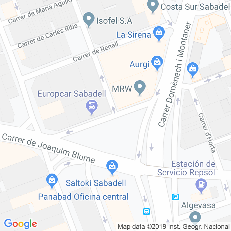 Código Postal calle Francesc Eiximenis en Sabadell