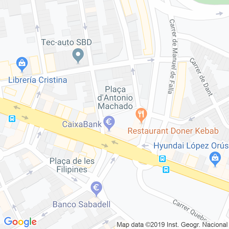 Código Postal calle Antonio Machado, D', plaça en Sabadell