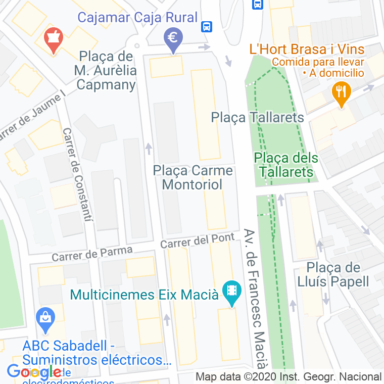 Código Postal calle Carme Montoriol, plaça en Sabadell