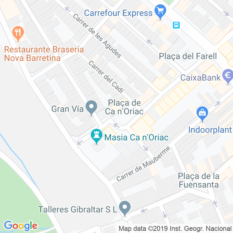 Código Postal calle Ca N'oriac, plaça en Sabadell