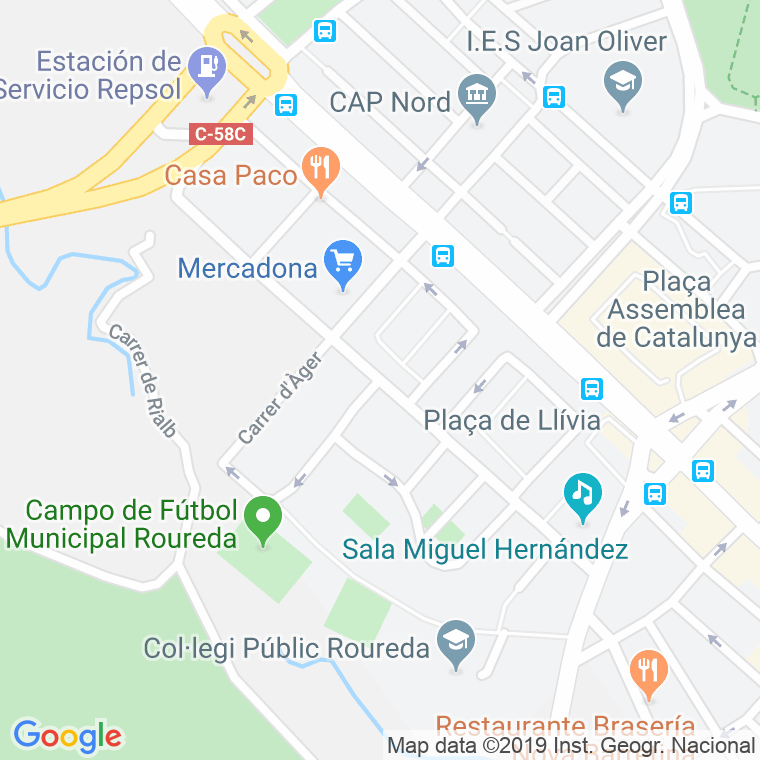 Código Postal calle Costabona en Sabadell