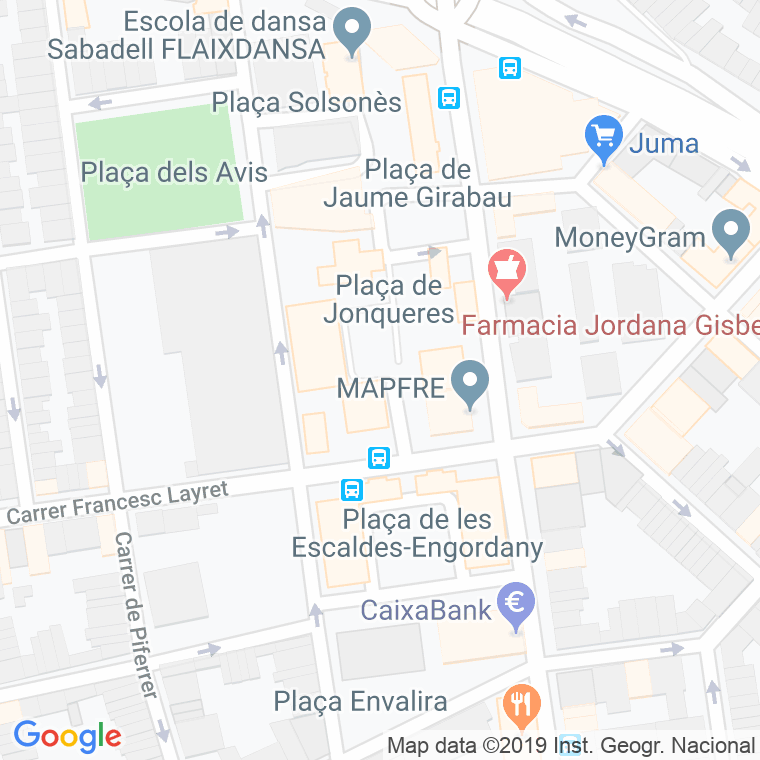 Código Postal calle Jonqueres, plaça en Sabadell