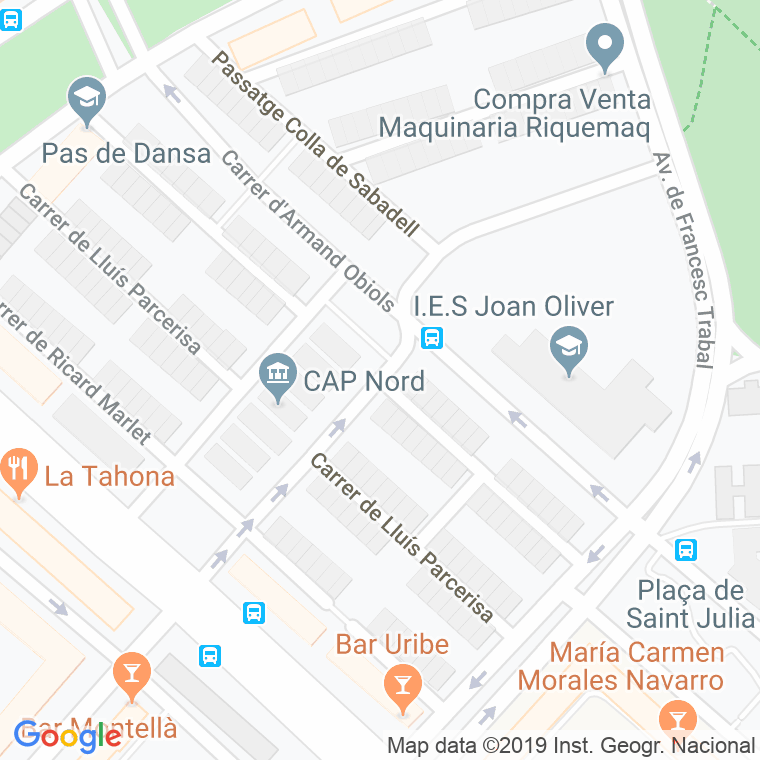 Código Postal calle Merce Rodoreda en Sabadell