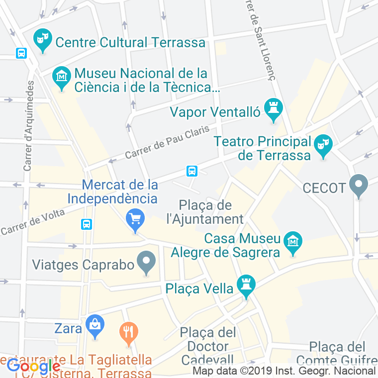 Código Postal calle Ezequiel Vigues "Dido", plaça en Terrassa