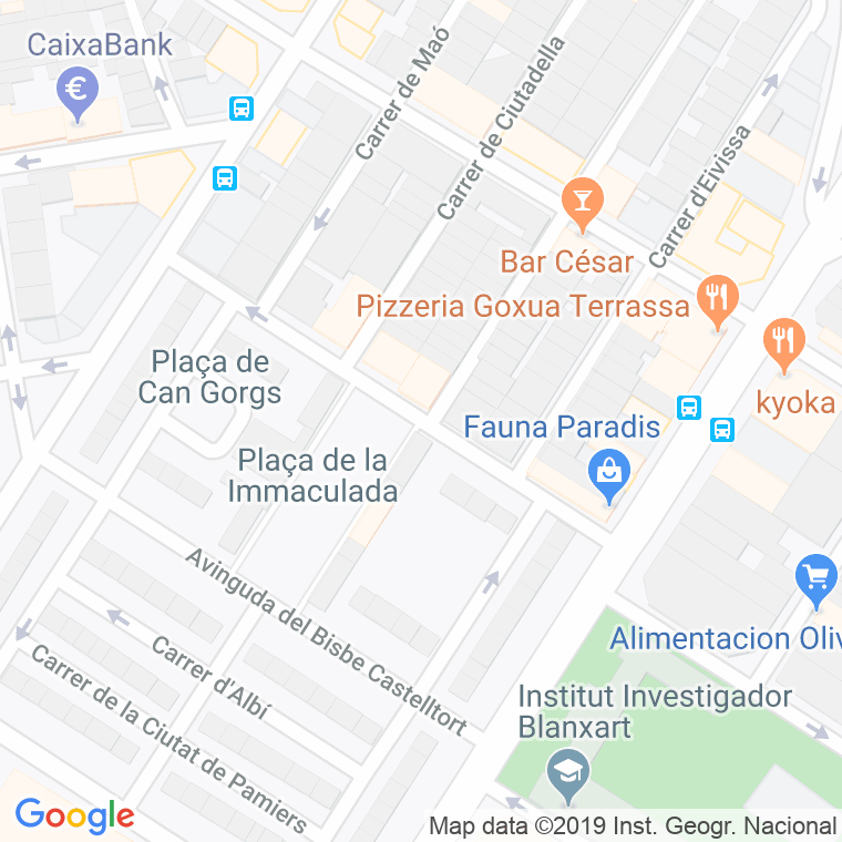 Código Postal calle Ferran Canyameres en Terrassa