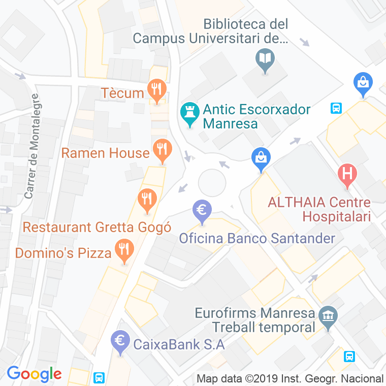 Código Postal calle Bages, plaça en Manresa