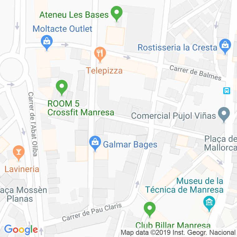 Código Postal calle Bisbe Torras I Bages, carrer en Manresa