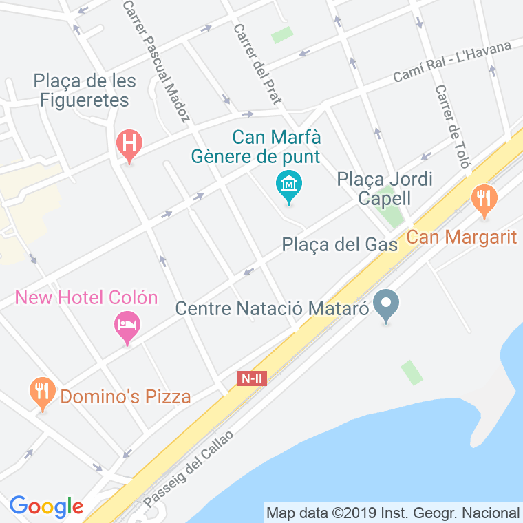 Código Postal calle Colon en Mataró