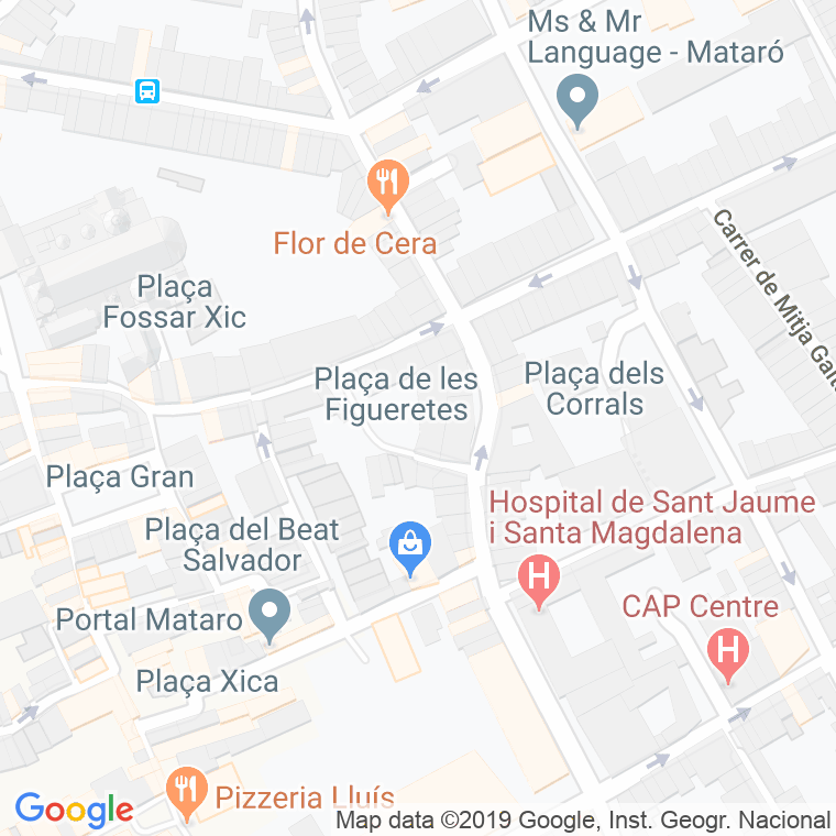 Código Postal calle Figueretes, De Les, baixada en Mataró