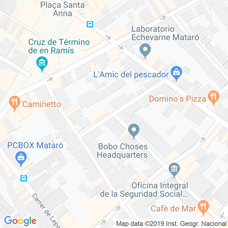 Código Postal calle Jaume Ibran en Mataró