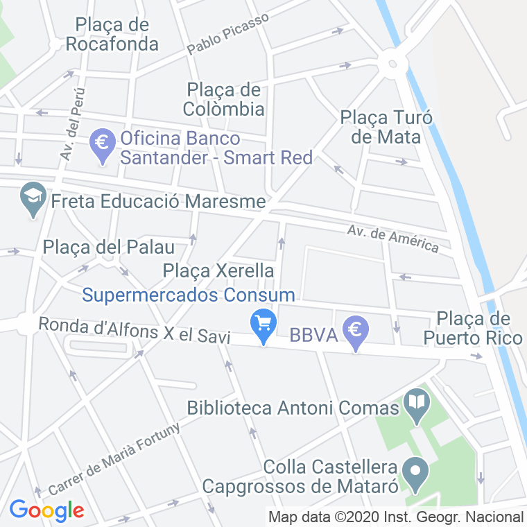 Código Postal calle Mercat Petit, passatge en Mataró