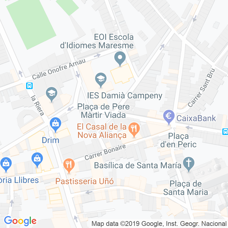 Código Postal calle Muralla Dels Genovesos en Mataró