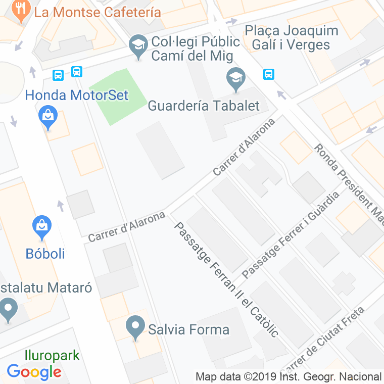 Código Postal calle Alarona en Mataró