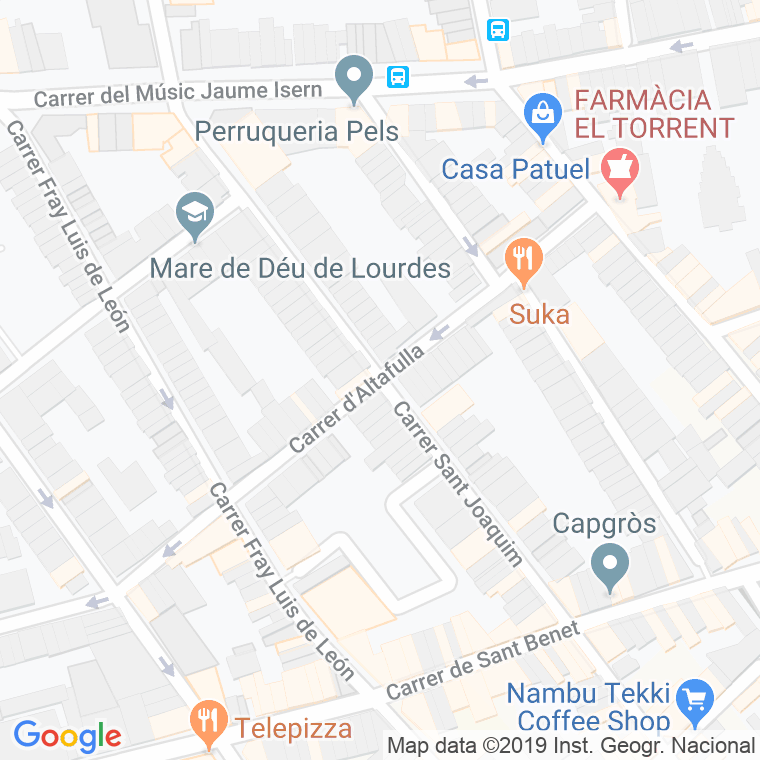Código Postal calle Altafulla en Mataró