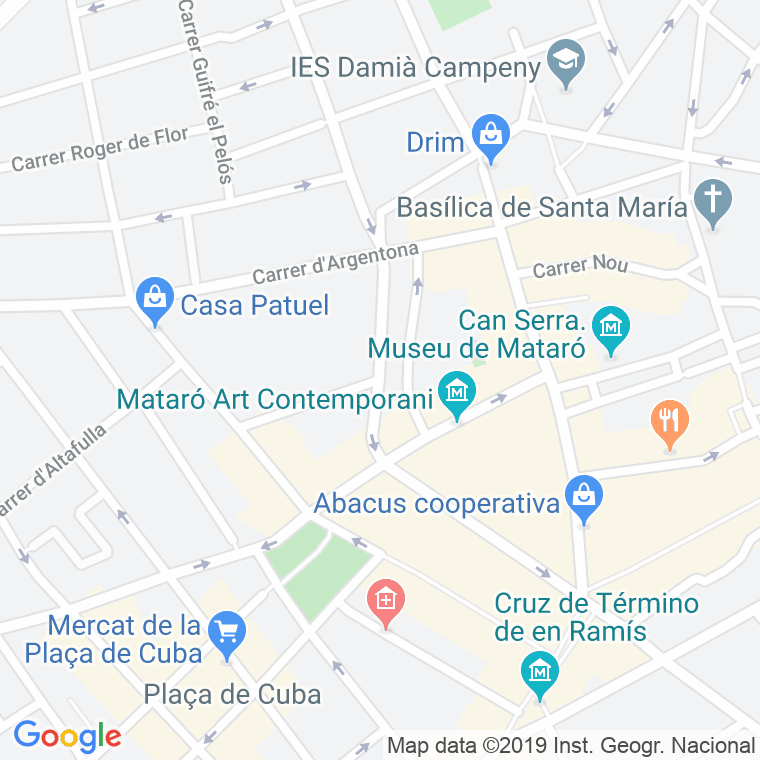Código Postal calle Amalia en Mataró