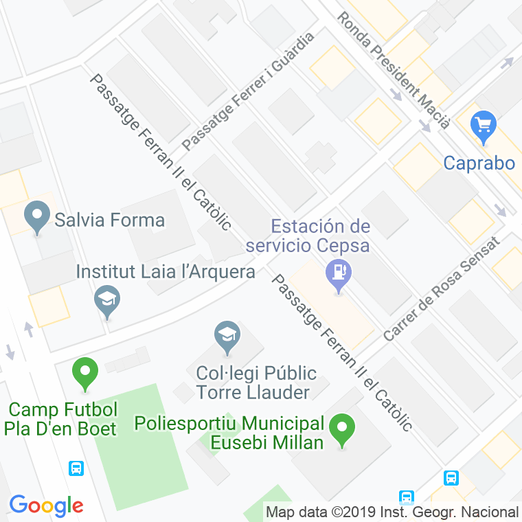 Código Postal calle Ferran Ii El Catolic en Mataró