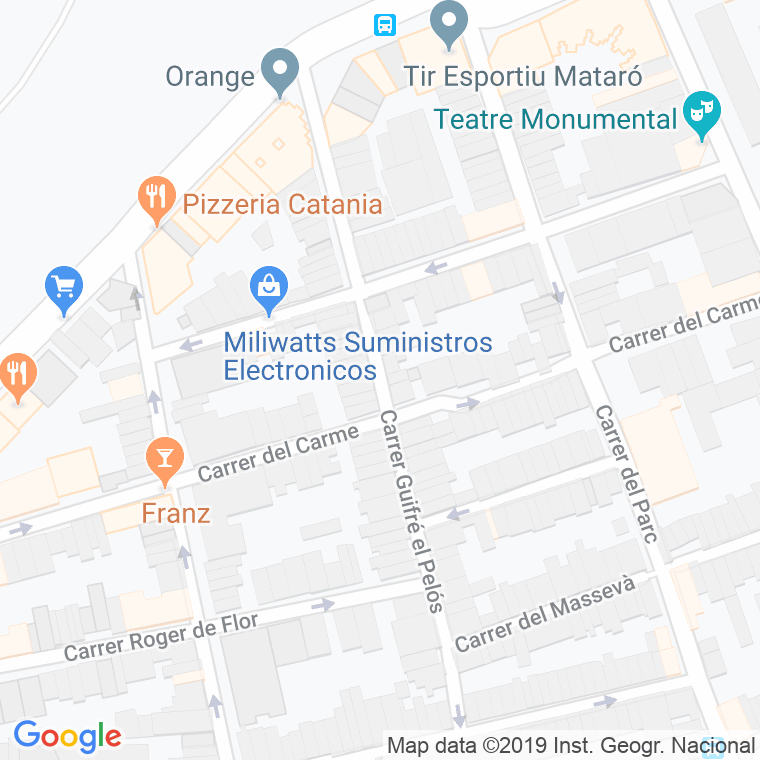 Código Postal calle Guifre El Pelos en Mataró