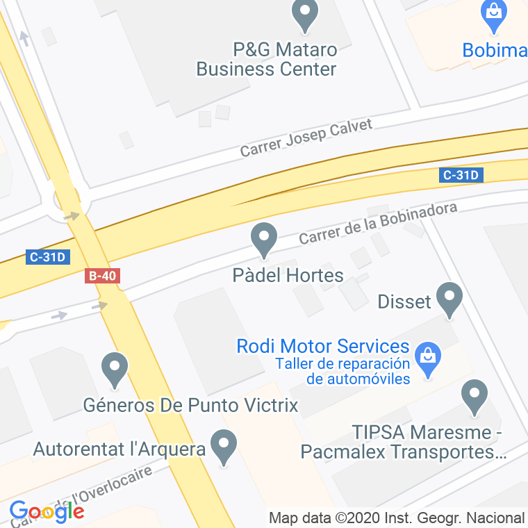 Código Postal calle Hortes De La Carretera De Barcelona en Mataró