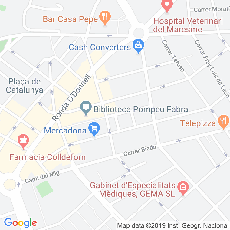 Código Postal calle Maluquer I Viladot en Mataró