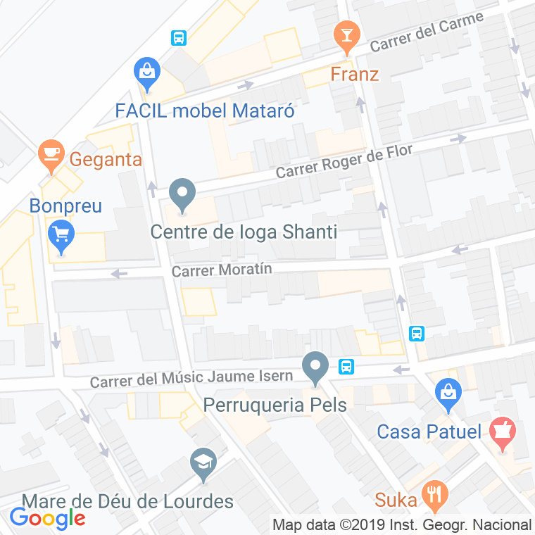 Código Postal calle Moratin en Mataró